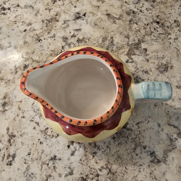 Vintage World Bazaar Ceramic Hand Painted cream  server - Picture 4 of 5